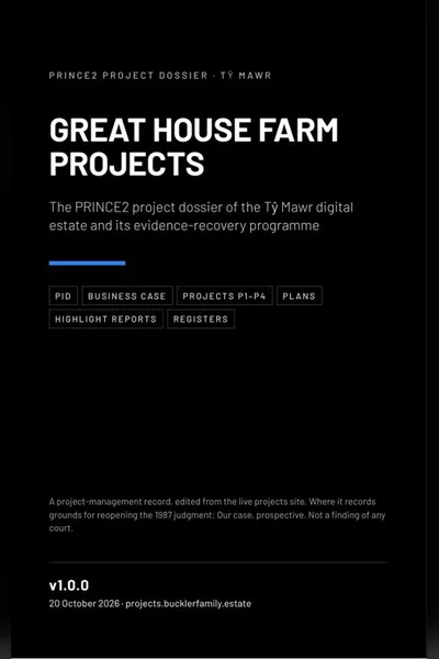 Cover: Great House Farm Projects