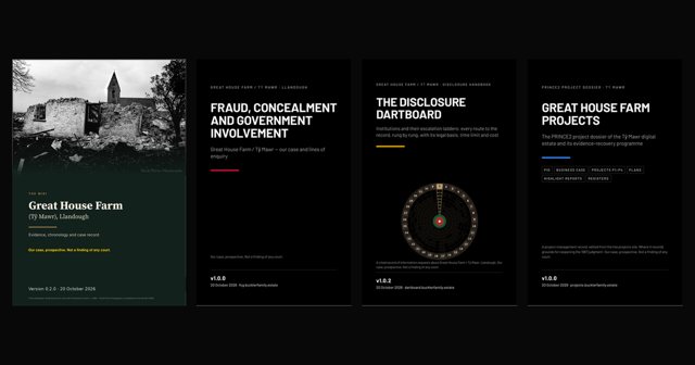 Covers of the four Great House Farm e-books