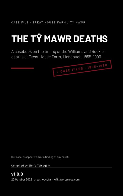 Cover: The Tŷ Mawr Deaths, v0.0.2