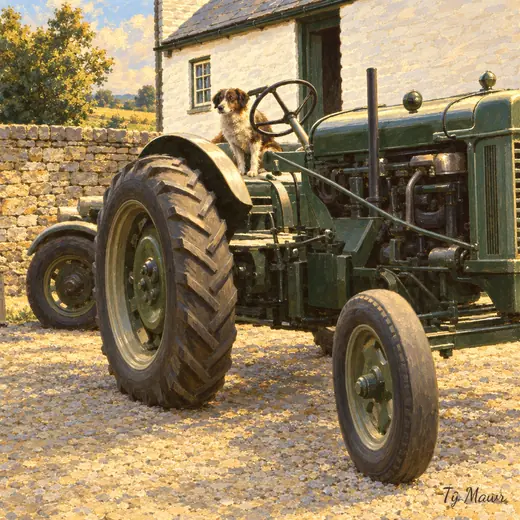 Tractor by the Barn