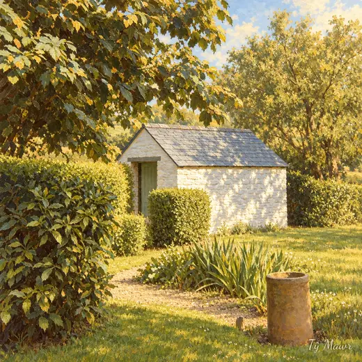 Water Butt and Shed