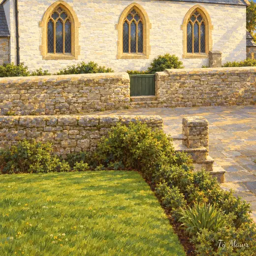 Below the Chapel Windows