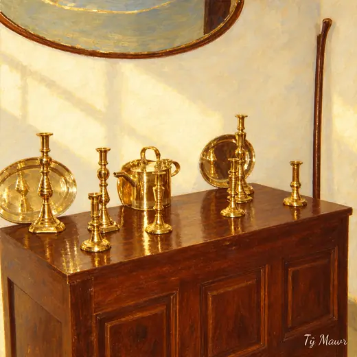 Brass on the Sideboard