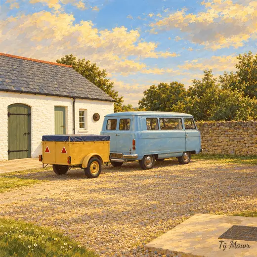The Blue Van and Trailer