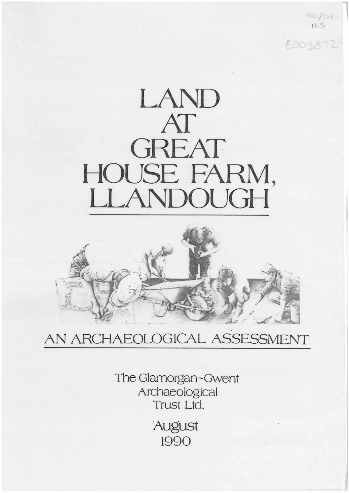 GHF-E106-R95-A1: first page of GGAT assessment of Great House Farmhouse (filed August 1990), personal details blacked out